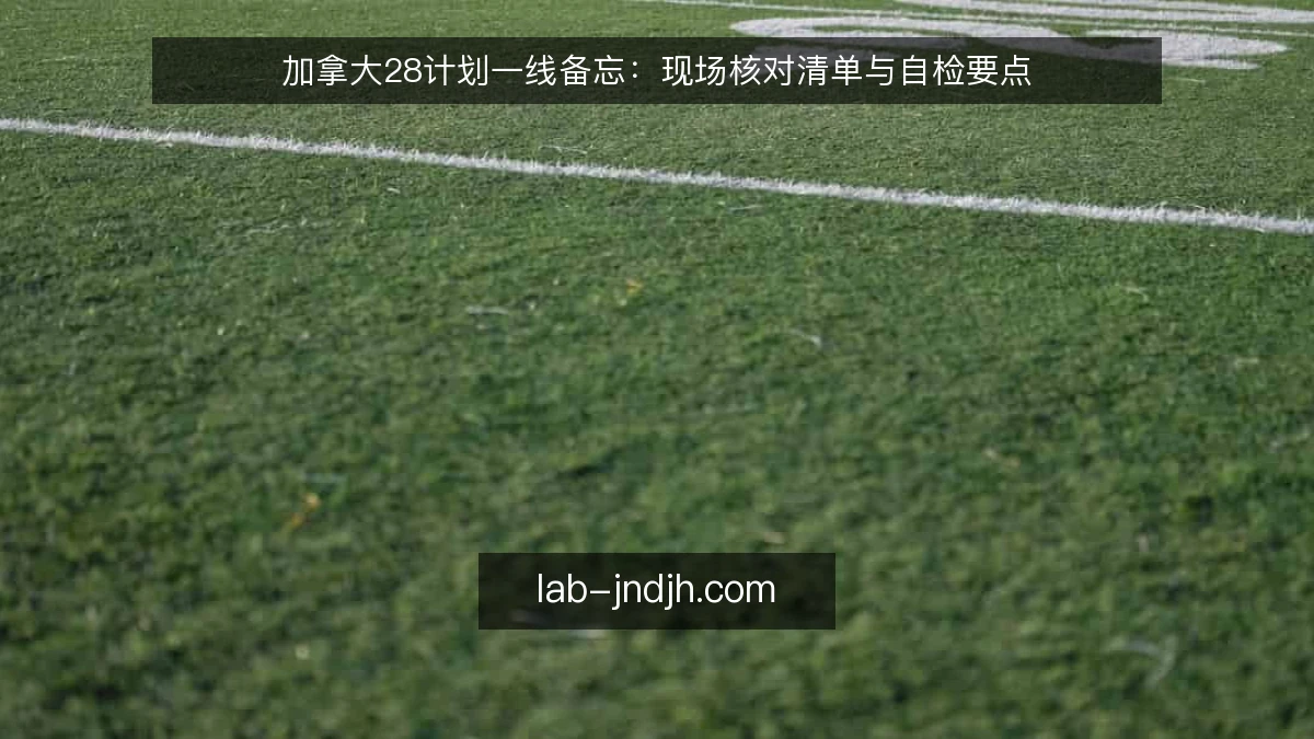 加拿大28计划一线备忘:现场核对清单与自检要点